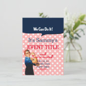 Es ist Ihr Rosie Party 12 Zeilen 2 seitliche Beila Begleitkarte (Stehend Vorderseite)