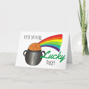 Es ist Ihre Glückstag-Rainbow-Glückwunschkarte Karte