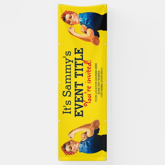 Es ist Ihre personalisierte Rosie Feier-Versorgung Banner (Vertikal)