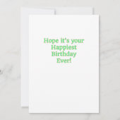 Es ist Ihre Tageskarte Karte (Rückseite)