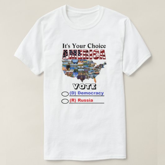 Es ist Ihre Wahl AMERIKA STIMME (D) Demokratie ode T-Shirt (Design vorne)