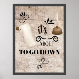 Es ist im Begriff, das Poster herunterzufahren