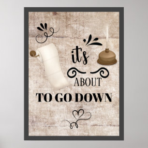 Es ist im Begriff, das Poster herunterzufahren