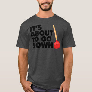 Es ist im Begriff, lustig zu gehen Plumber Sein im T-Shirt