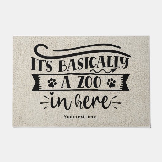 Es ist im Grunde ein Zoo hier drin Fußmatte (Vorderseite)