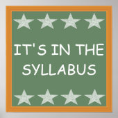 Es ist im Lehrplan Poster (Vorne)