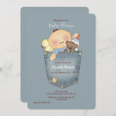 Es ist im Pocket Baby Shower Einladung (Vorne/Hinten)
