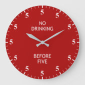 Es ist immer 5 Uhr Bar Pub Drinks Lover Clock (Vorderseite)