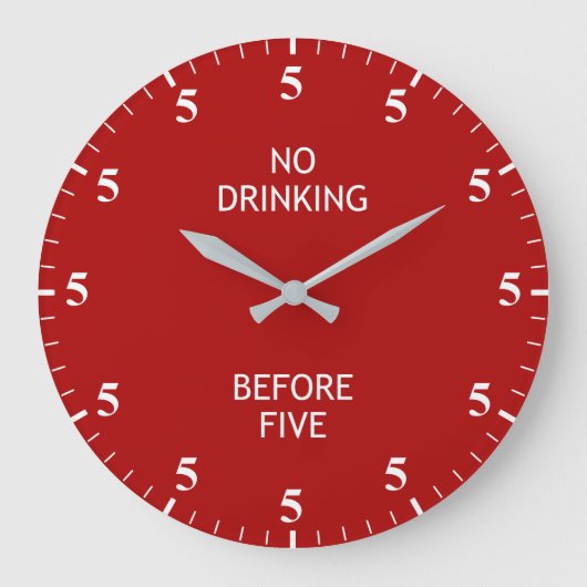 Es ist immer 5 Uhr Bar Pub Drinks Lover Clock (Vorderseite)