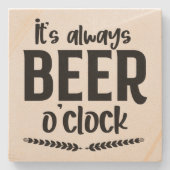 Es ist immer Beer O'Clock - Stone Untersetzer (Vorderseite)