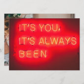 Es ist immer du gewesen | Romantisches Neon-Foto (Vorne/Hinten)