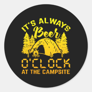 Es ist immer ein Geschenk für die Uhr Funny Campin Runder Aufkleber