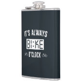 Es ist immer Fahrrad-Uhr Flachmann (Links)