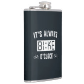 Es ist immer Fahrrad-Uhr Flachmann (Rechts)