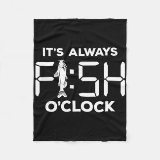 Es ist immer Fisch-Uhr lustige Fischerei Fleecedecke