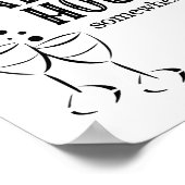 Es ist immer glücklich, wenn irgendwohin Bar signi Poster (Ecke)