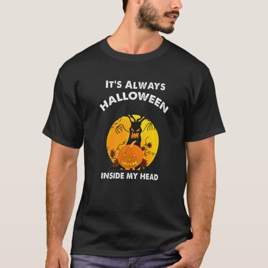 Es ist immer Halloween in meinem Köpfenkürbis T-Shirt (Vorderseite)