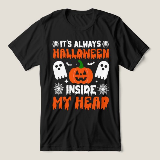 ES IST IMMER HALLOWEWEIN MEINEM KOPF Tri-Blend SHIRT (Design Vorderseite)