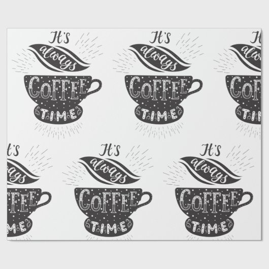 Es Ist Immer Kaffeezeit Geschenkpapier (Flach)