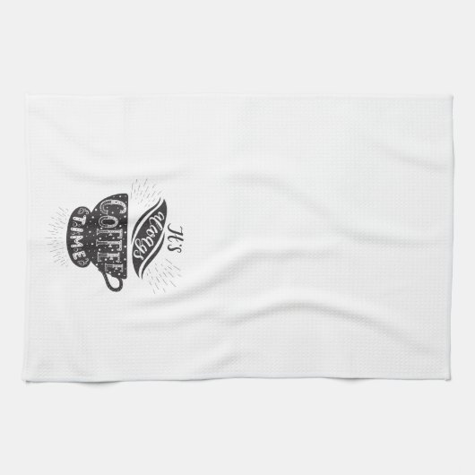 Es ist immer Kaffeezeit Geschirrtuch (Horizontal)