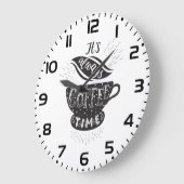 Es ist immer Kaffeezeit Große Wanduhr (Winkel)