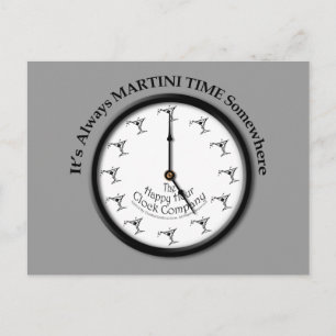 ES IST IMMER MARTINI ZEIT IRGENDWO POSTCARD POSTKARTE