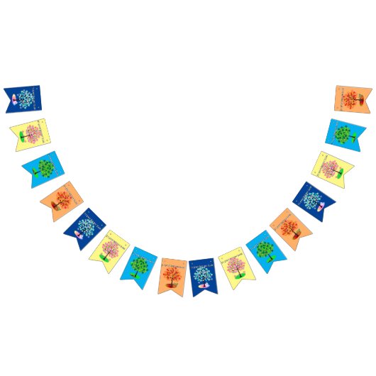 Es ist immer Pickleball Saison - Vier Jahreszeiten Wimpelkette (Alle)