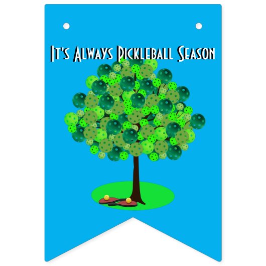 Es ist immer Pickleball Saison - Vier Jahreszeiten Wimpelkette (Dritte Fahne)