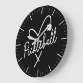 Es ist immer Pickleball-Zeit Runde Wanduhr (Winkel)