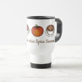 Es ist immer Pumpkin Gewürzsaison Kaffee Latte Fal Reisebecher (VorderseiteRechts)
