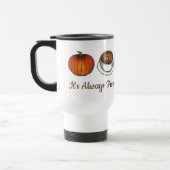 Es ist immer Pumpkin Gewürzsaison Kaffee Latte Fal Reisebecher (Links)
