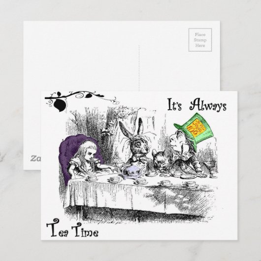 Es ist immer Tea Time Postkarte (Vorne/Hinten)