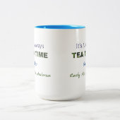 Es ist immer Tea Time Zwei-Ton-Kaffee-Tasse Zweifarbige Tasse (Mittel)