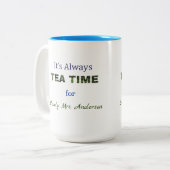 Es ist immer Tea Time Zwei-Ton-Kaffee-Tasse Zweifarbige Tasse (Vorderseite Links)