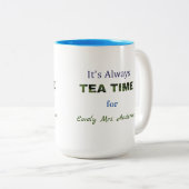 Es ist immer Tea Time Zwei-Ton-Kaffee-Tasse Zweifarbige Tasse (VorderseiteRechts)