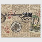 "Es ist immer Teezeit" wütende Geschenkpapier (Flach)