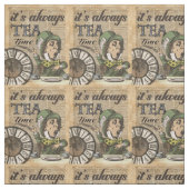"Es ist immer Teezeit" wütende Stoff (Muster)