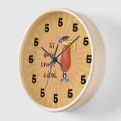 Es ist immer Zeit für einen Drink ;-) Wall Clock Uhr (Winkel)