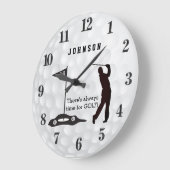 Es ist immer Zeit für Golf Große Wanduhr (Winkel)