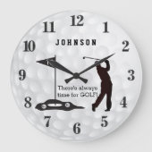 Es ist immer Zeit für Golf Große Wanduhr (Vorderseite)