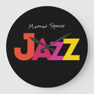 Es ist immer Zeit für Jazz! Große Wanduhr
