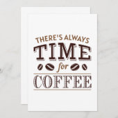 Es ist immer Zeit für Kaffee Dankeskarte (Vorne/Hinten)