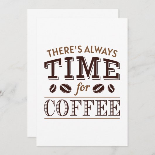 Es ist immer Zeit für Kaffee Dankeskarte (Vorne/Hinten)