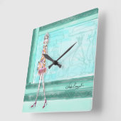 Es ist immer Zeit für Mode Quadratische Wanduhr (Winkel)