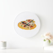 **ES IST IMMER ZEIT FÜR PIZZA** CLOCK GROßE WANDUHR (Zuhause)