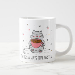 Es ist immer Zeit für Tee, Katze Jumbo-Tasse