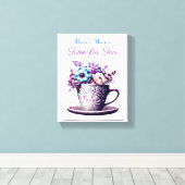 Es ist immer Zeit für Tee Leinwanddruck (Insitu (Holzboden))