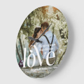 Es ist immer Zeit für unser LIEBE-Foto Große Wanduhr (Winkel)