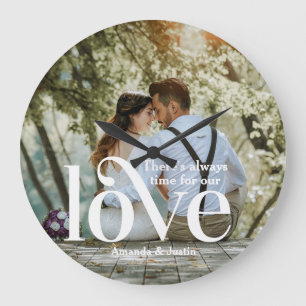Es ist immer Zeit für unser LIEBE-Foto Große Wanduhr
