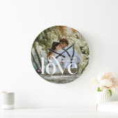 Es ist immer Zeit für unser LIEBE-Foto Große Wanduhr (Zuhause)